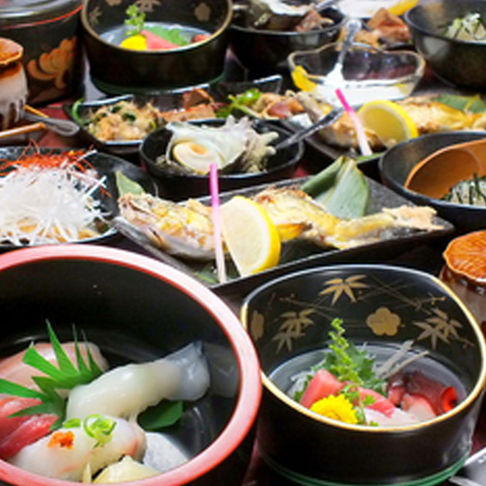 ご宴会例）朝獲れ地魚コース[全10品]　4.500円(飲み放込み)