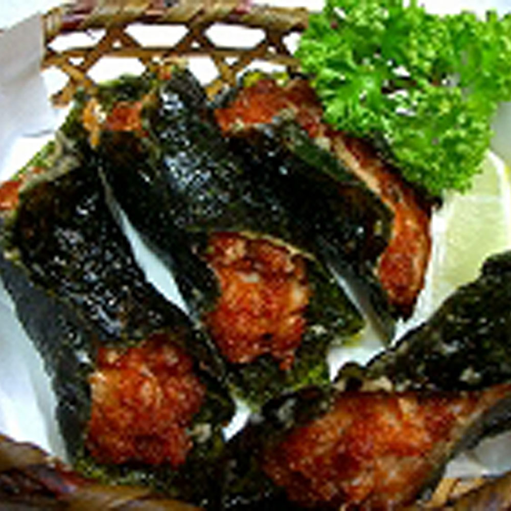 マグロと納豆の磯辺揚げ